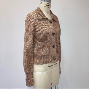 KATE SPADE NWOT Rainbow Yarn Bomber Cardigan